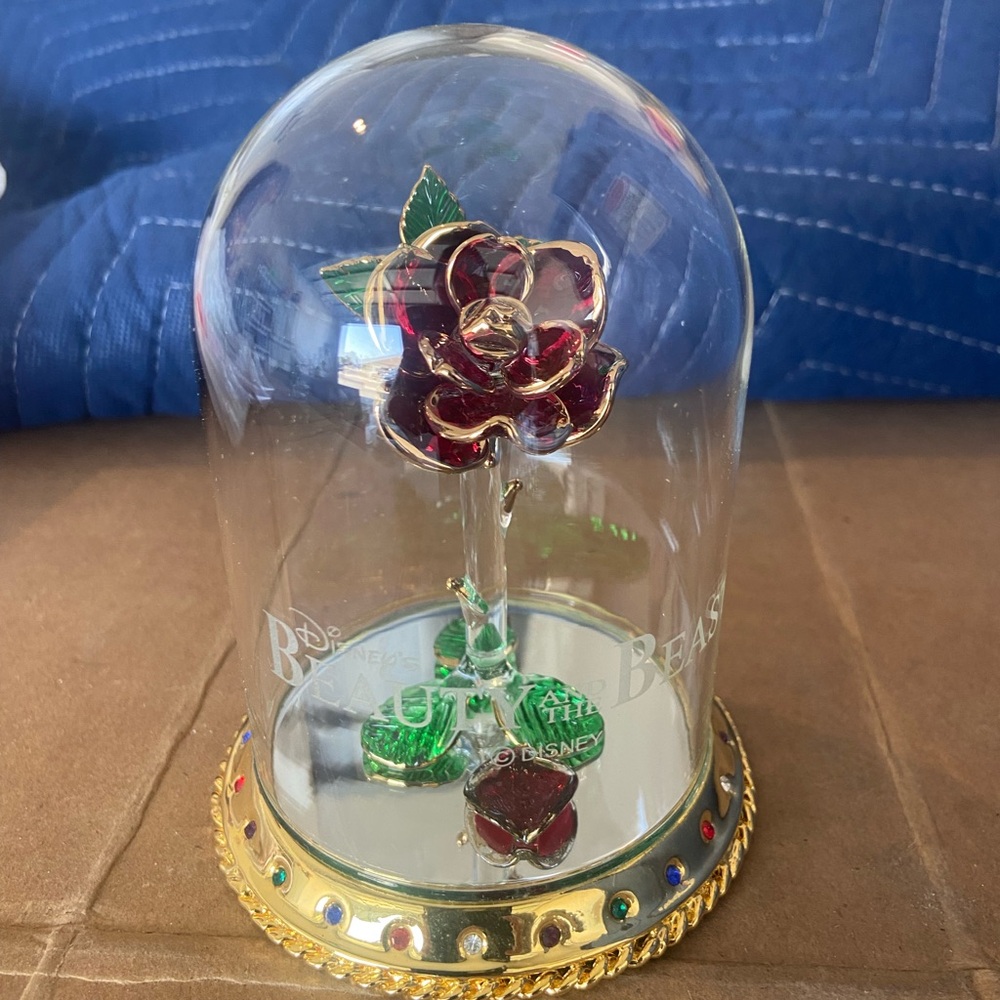 1990’s Disney Glass Rose from Beauty & the Beast